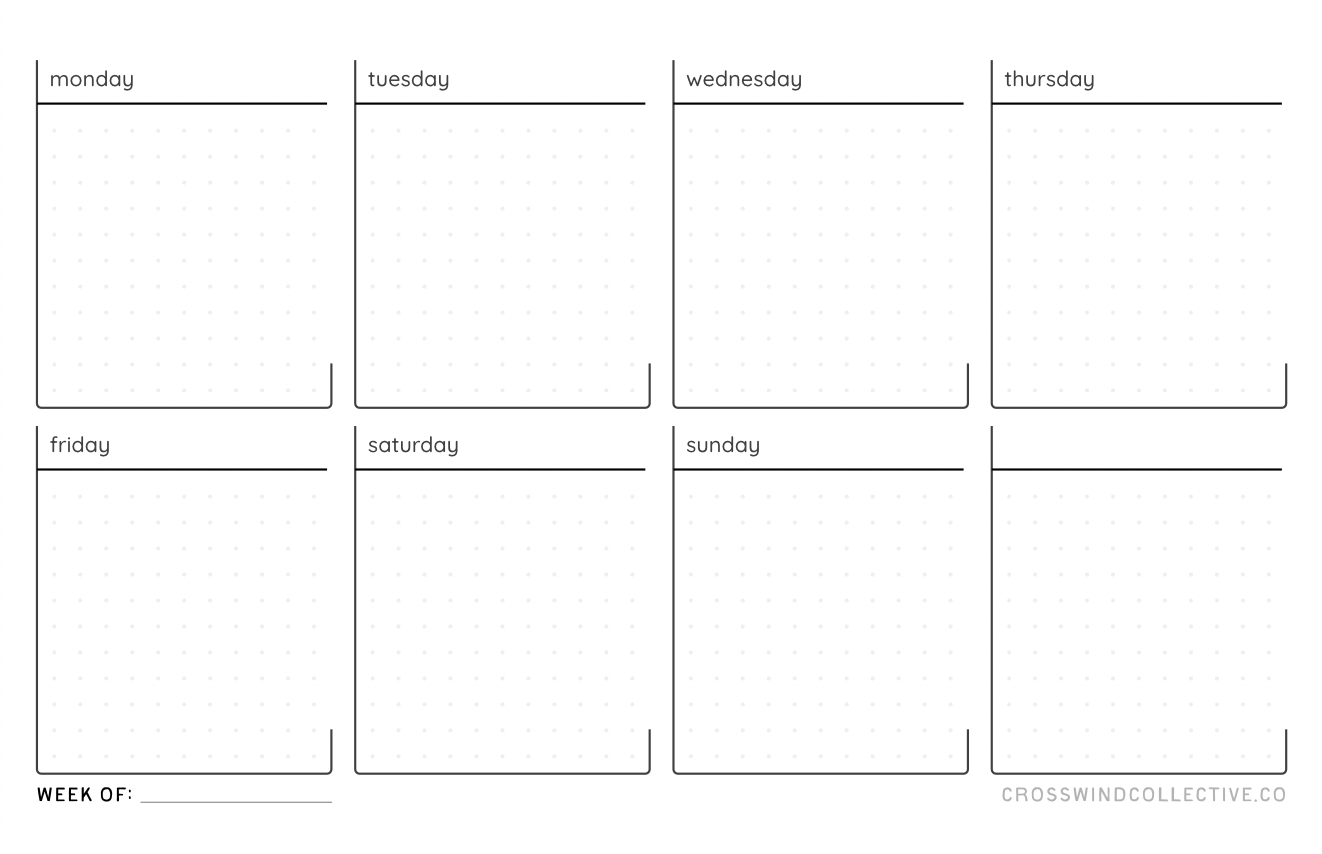 Weekly Calendar Pages (Printable)