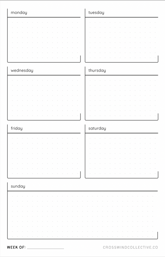 Weekly Calendar Pages (Printable)